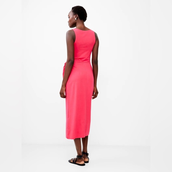 French Connection Vibrant Pink Wrapped Dress - Picture 3 of 9